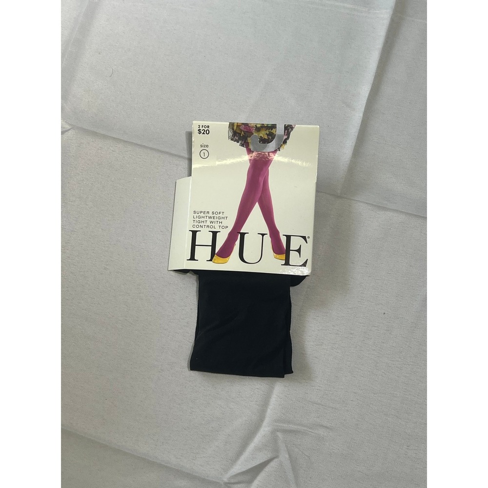 Hue Super Soft Lightweight Tights with Control Top Black Size 1 U11231